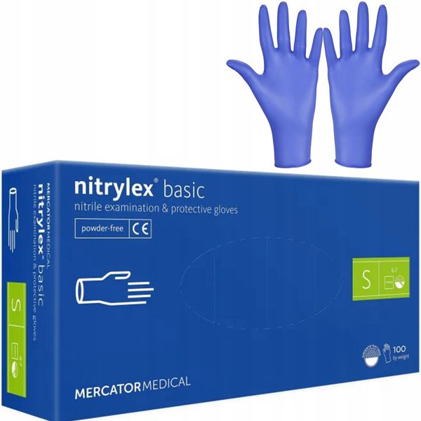 Rękawice Nitrylowe 100 szt. Nitrylex Basic Dark Blue 7-S zdjęcie 15