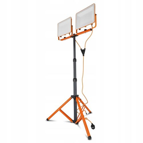 Halogen LED Statyw Budowlany Naświetlacz 2x 100W 10000lm Lampa Na na Arena.pl