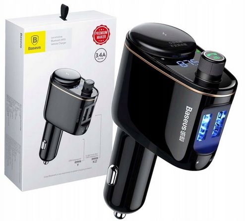 Baseus Transmiter Bluetooth Locomotive 2X Usb 3.4A na Arena.pl