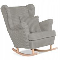 Fotel uszak Rene bujany skandynawski Family Meble sztruks szary TOP