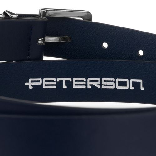 granatowy pasek damski ze skóry ekologicznej ze srebrną 95 na Arena.pl