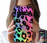 ETUI DO SAMSUNG GALAXY S10 PLUS - KOLOROWA TĘCZOWA PANTERKA PLECKI FOLIA