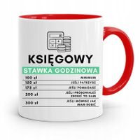 Kubek Czerwony Prezent Dla Księgowej Księgowego Z Nadrukiem Ze Zdjęciem