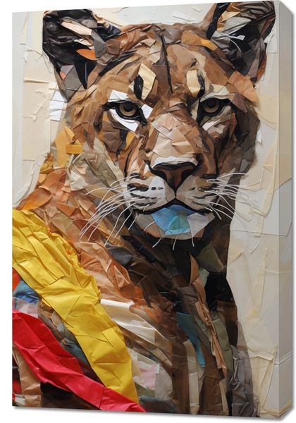 Obraz 60x90cm Papierowy Tygrys zdjęcie 1