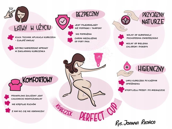 Kubeczek Menstruacyjny - Perfect Cup - Róż [L] zdjęcie 4