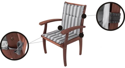 Poduszka MIAMI DWUSTRONNA na krzesło ogrodowe, plażowe, fotel 96x45x4 na Arena.pl