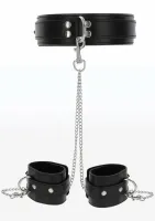 taboom heavy collar and wrist cuffs - zestaw obroży i mankietow z welurem