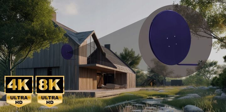 CZASZA ANTENA SATELITARNA 90CM PREMIUM 4K 8K GOTOWY ZESTAW CYBANTY zdjęcie 8