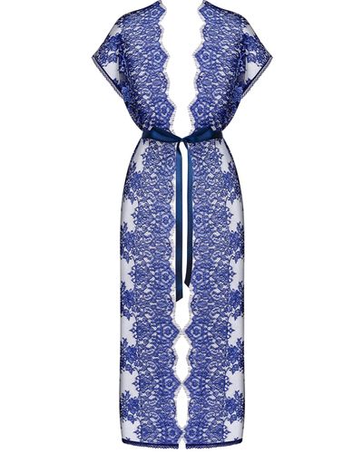 Flowlace peniuar kolor niebieski - Obsessive L/XL na Arena.pl