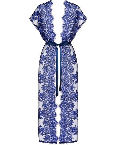 Flowlace peniuar kolor niebieski - Obsessive L/XL zdjęcie 3