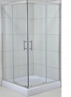 Kabina Prysznicowa Przesuwna 90 X 70 Prostokątna + Brodzik 14 cm + Syfon