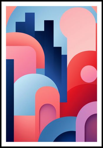 Plakat 67,5x100cm Miasto Kolorów na Arena.pl