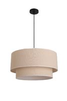 Lampa Wisząca styl BOHO Okrągła sufitowa Klosz 45 cm TKANINA Naturalna E27