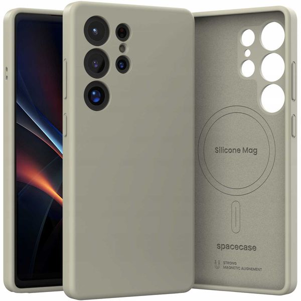 Spacecase Silicone Mag Galaxy S25 Ultra Beige zdjęcie 9