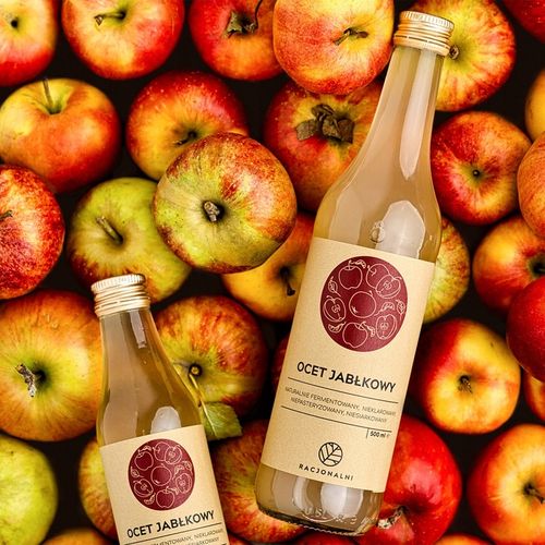 Ocet jabłkowy Racjonalni 500 ml NIEPASTERYZOWANY Żywy 100% NATURY na Arena.pl
