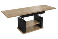 Ława Rozkładana Podnoszona Ławostół Stół L06 Dąb Craft Czarny 130/210x80