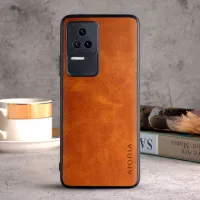 Etui AIORIA Vintage LEATHER do Xiaomi Poco F4 / Redmi K40S pomarańczowy