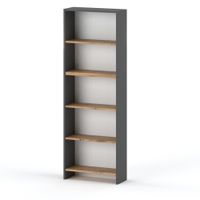 Regał Na Książki Paulla Salon Biuro Półki Dla Dzieci Loft Szary Dąb Wotan