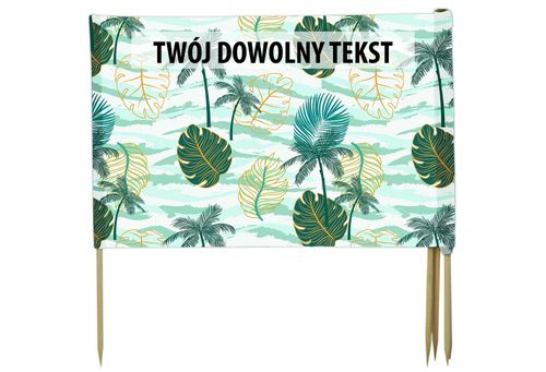 PARAWAN PLAŻOWY Palmy i fale z indywidualnym napisem 5 PANELI 62.5 na Arena.pl