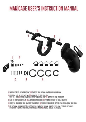 Model 20 - Chastity - 3.5"""" - Silicone Cock Cage - Black na Arena.pl