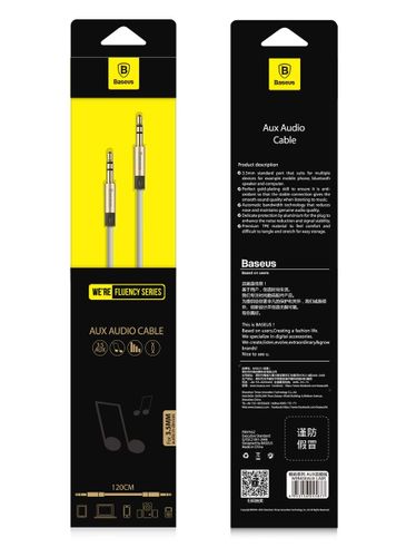 Kabel Audio AUX mini Jack 3,5mm Baseus Fluency 1,2 na Arena.pl
