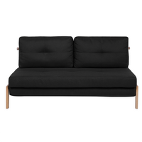 Sofa rozkładana czarna EDLAND