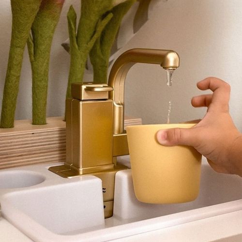 DUŻA DREWNIANA KUCHNIA INTERAKTYWNA XXXXL Z OŚWIETLENIEM LED - 50 ELEMENTÓW na Arena.pl