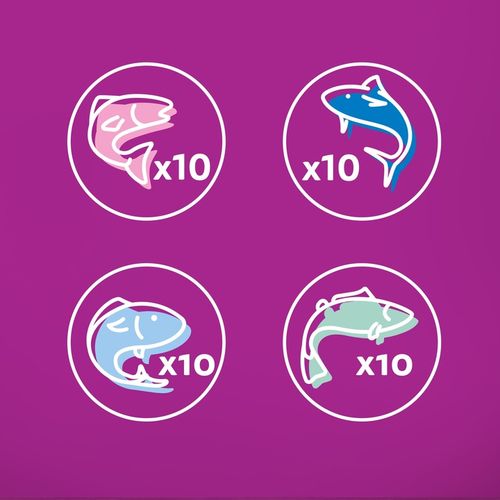 WHISKAS mokra karma dla kota rybne smaki w galaretce saszetki 40x85 g na Arena.pl