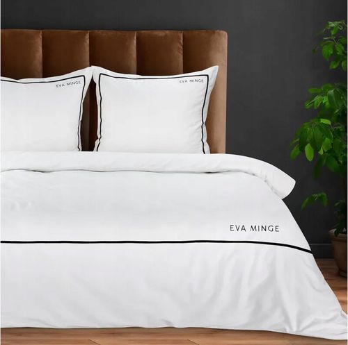 Pościel Eva Minge 160x200 Biała 100% BAWEŁNA MAKOSATYNA PREMIUM na Arena.pl