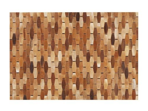 Dywan Patchwork Skórzany 160 X 230 Cm Brązowy Digor na Arena.pl