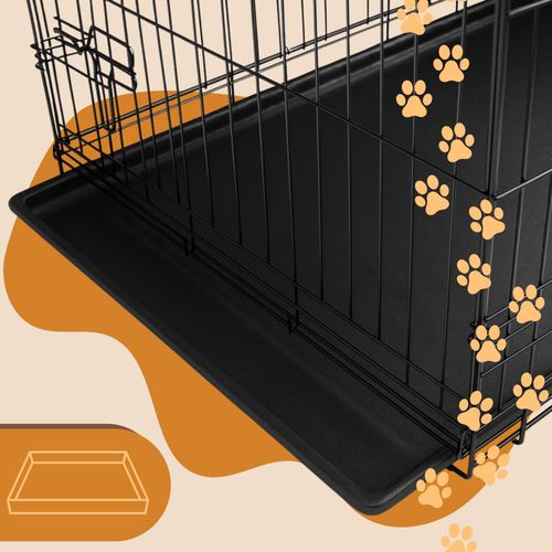 Klatka dla psa 77x57x48cm L kojec transporter dla średnich ras do 18 kg na Arena.pl