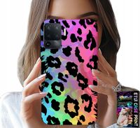 ETUI DO OPPO F19 PRO - KOLOROWA TĘCZOWA PANTERKA PLECKI SZKŁO