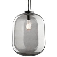 Loftowa lampa wisząca Urena LE41816 szklana czarna przydymiona outlet