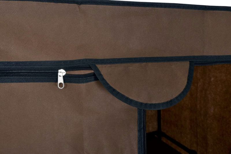 Szafa tekstylna z półką Fela - ciemny brąz zdjęcie 4