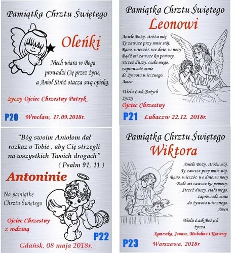 Srebrny Łańcuszek 925 Medalik Komunia Chrzest Dla Chłopca Grawer na Arena.pl