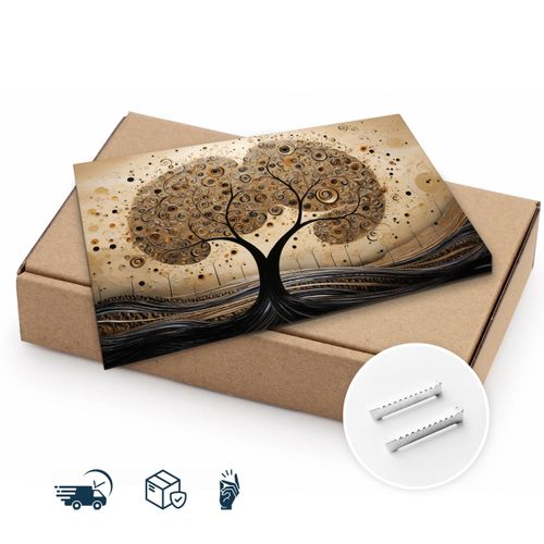 Obraz Canvas Do Sypialni Abstrakcja Drzewo Wzory Geometryczne 90cm x 60cm na Arena.pl