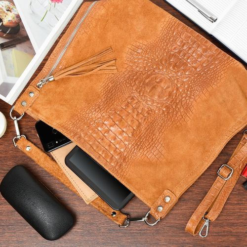 Camel torebka skórzana zamszowa shopper W10 na Arena.pl