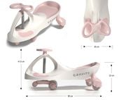 MILLY MALLY Jeździk Grawitacyjny Gravity cream pink