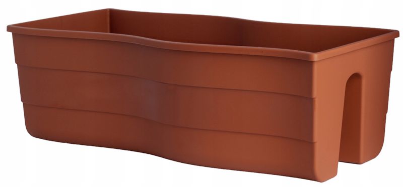 Doniczka na balustradę Wave 60 | Terakota zdjęcie 1