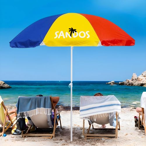 Parasol plażowy ogrodowy multicolor + STOJAK na Arena.pl