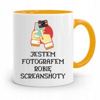 Kubek Żółty Fotografa Jestem Fotografem Prezent Z Nadrukiem Ze Zdjęciem