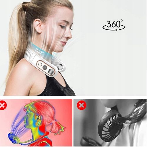 NECK FAN 3000MAH PORTABLE WITH 3 ADJUSTABLE SPEEDS USB FAN na Arena.pl