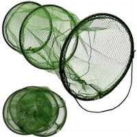 SIATKA na ryby wędkarska 3 obręcze 29 cm x 68 cm