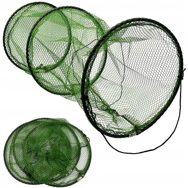 SIATKA na ryby wędkarska 3 obręcze 29 cm x 68 cm zdjęcie 1