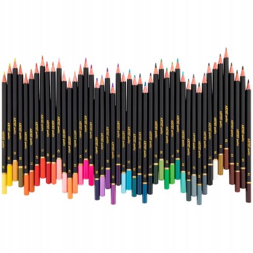KREDKI OŁÓWKOWE PROFESJONALNE MIĘKKIE ZESTAW DO RYSOWANIA KREDEK 46 KOL na Arena.pl