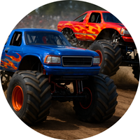 Opłatek na tort Monster Truck Samochód Terenowy