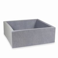 Suchy basen 110x110x40cm Velvet Soft Jasnoszary bez piłek