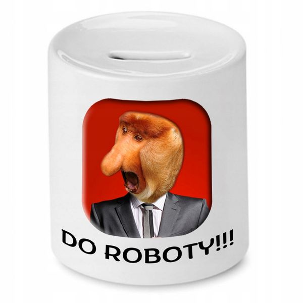 Skarbonka Nosacza Janusza Do Roboty!!! Z Nadrukiem Ze Zdjęciem zdjęcie 1