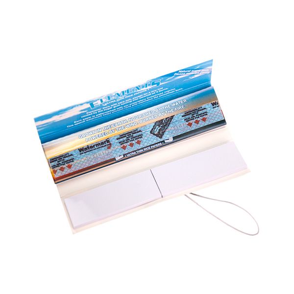 Bibułki ELEMENTS King Size Slim Blue + tips zdjęcie 2