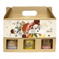 Bartnik Cud Miód Mix 3 miodów smakowych 250g x 3 + pudełko ozdobne